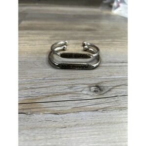 AVON‎ I am Fabulous 2 Bracelets Cool Cuff  Silvertone Hello Beautiful Be Bold